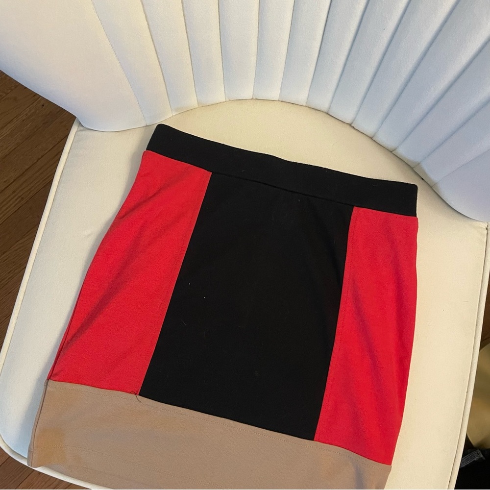 Colorblock Mini Skirt